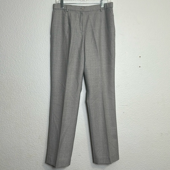 Pendleton Made In USA Womens Size 10 Petite Grey 100% Virgin Wool Trousers - Picture 2 of 11